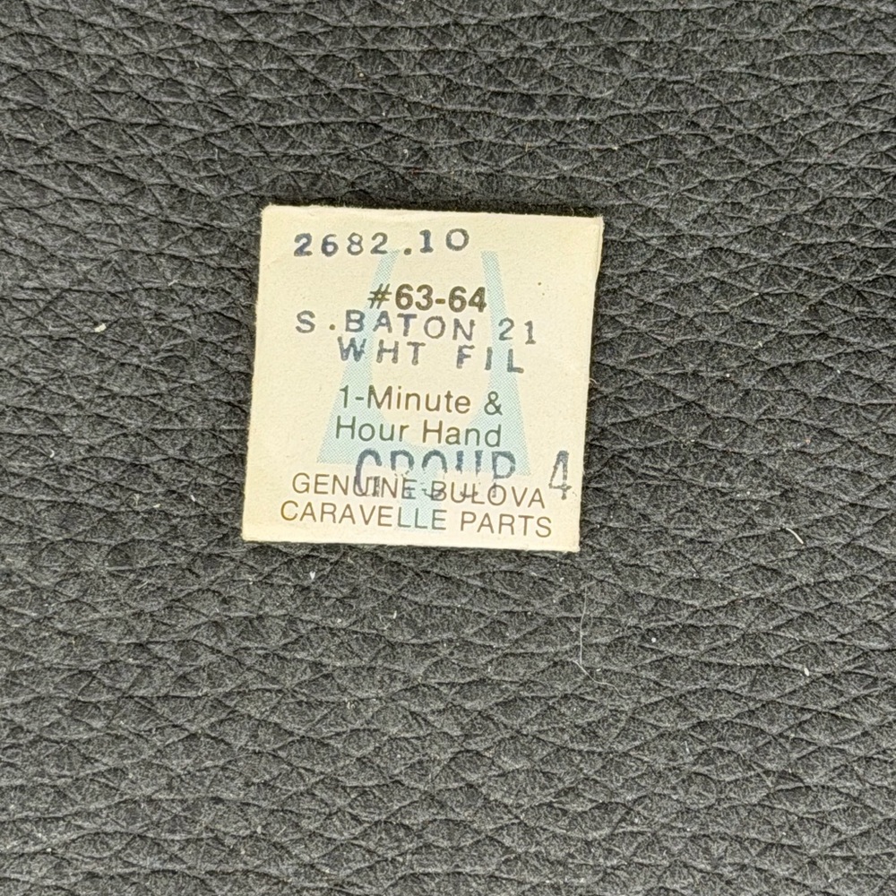 NOS BULOVA/CARAVELLE Part.  Group 4, 2682.19 63-64 S.Baton 21 WHT FIL.